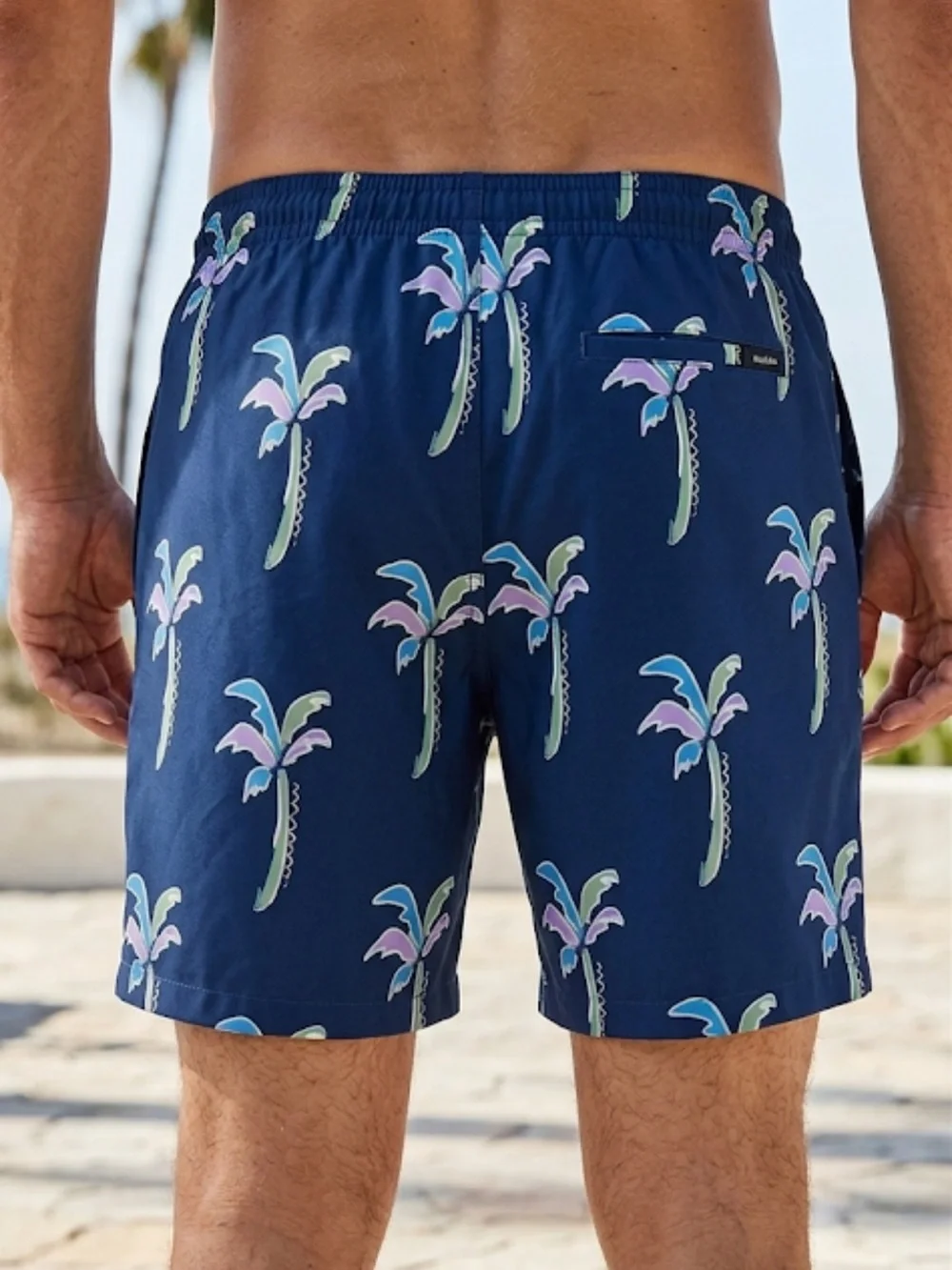 Chubbies Men’s Navy Palm Tree Swim Trunks – Tropical Print Compression XXL FF